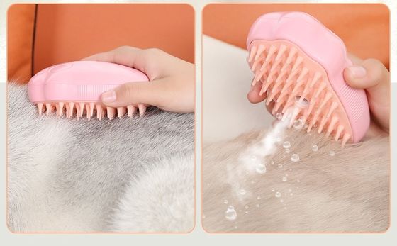 Silicone Pet Comb Brush Grooming Tools Cat Grooming Comb With Steam For Hair Cleaning