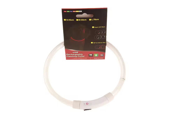 Silicone Waterproof LED Dog Collar Rechargeable USB Flashing Dog Collar Customized