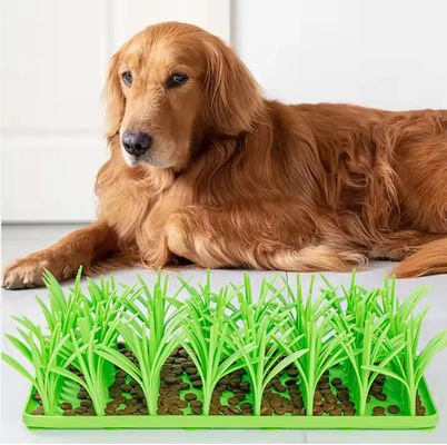 Safe Non Toxic Grass Food Mat Silicone Sniffing Mat For Dogs Hide And Seek Feeder Mat