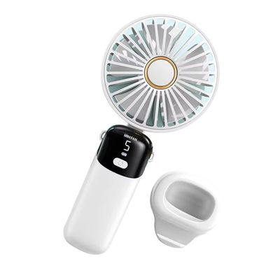 Mini Desk Foldable Fan 1200mAh 5 Speeds Ultra Quite Portable Handheld Fan for Women Girl