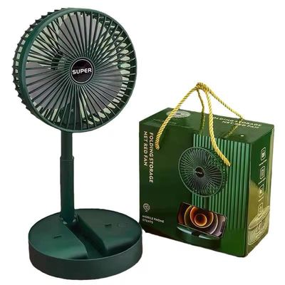In voorraad Opvouwbare Draagbare Ventilator Ventilator USB Oplaadbare Draadloze Teleskop Ventilatoren Met Promotie Geschenkdoos